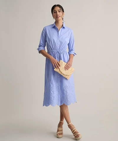 Eyelet-Embroidered Claudia Shirt Dress