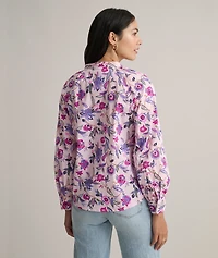 Stretch Cotton Paisley Elaine Shirt