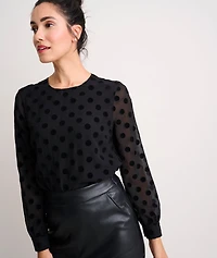 Polka Dot Textured Eva Shirt