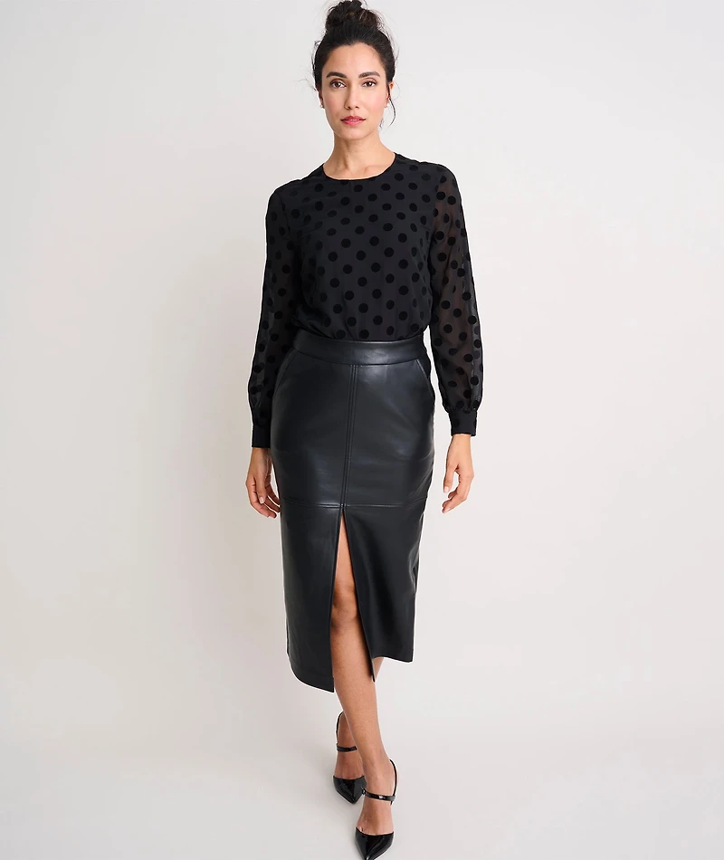 Polka Dot Textured Eva Shirt