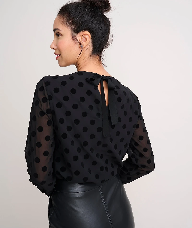 Polka Dot Textured Eva Shirt