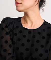 Polka Dot Textured Eva Shirt