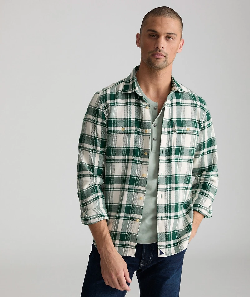 Organic Cotton Plaid Flannel Shirt - FINAL SALE