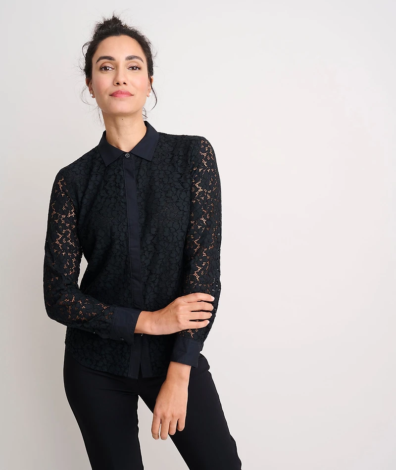 Cotton Blend Lace Holly Shirt - FINAL SALE