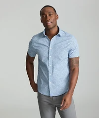 Stretch Cotton Short-Sleeve Hunter Shirt - FINAL SALE