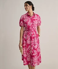 Stretch Cotton Jackie Midi Shirt Dress