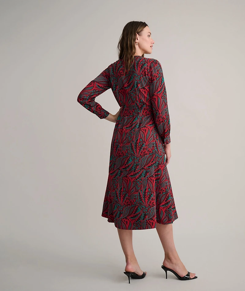 Satin Paisley Wrap Kayla Dress