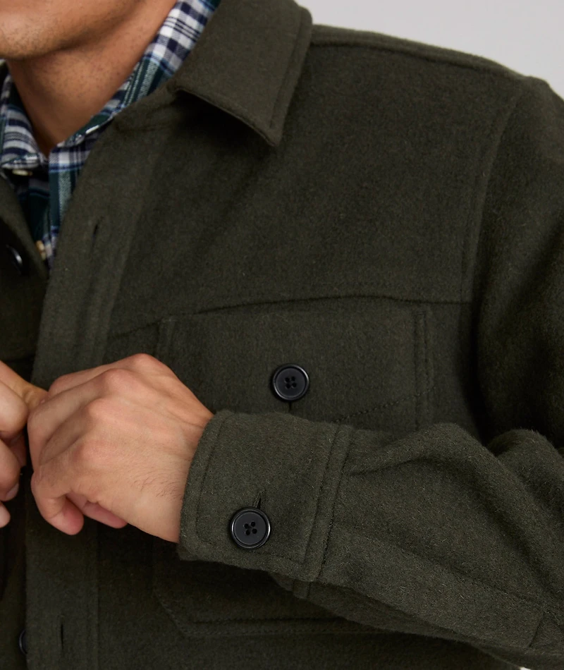 Wool-Blend CPO Jacket