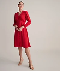 Satin V-Neck Malorie Dress