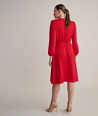 Satin V-Neck Malorie Dress