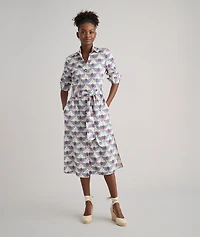 Stretch Cotton Midi Peyton Shirtdress