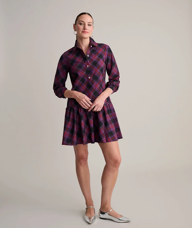 Cotton Plaid Reese Shirt Dress