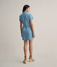 Denim Short-Sleeve Renee Shirtdress