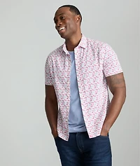 Stretch Cotton Short-Sleeve Sanchez Shirt
