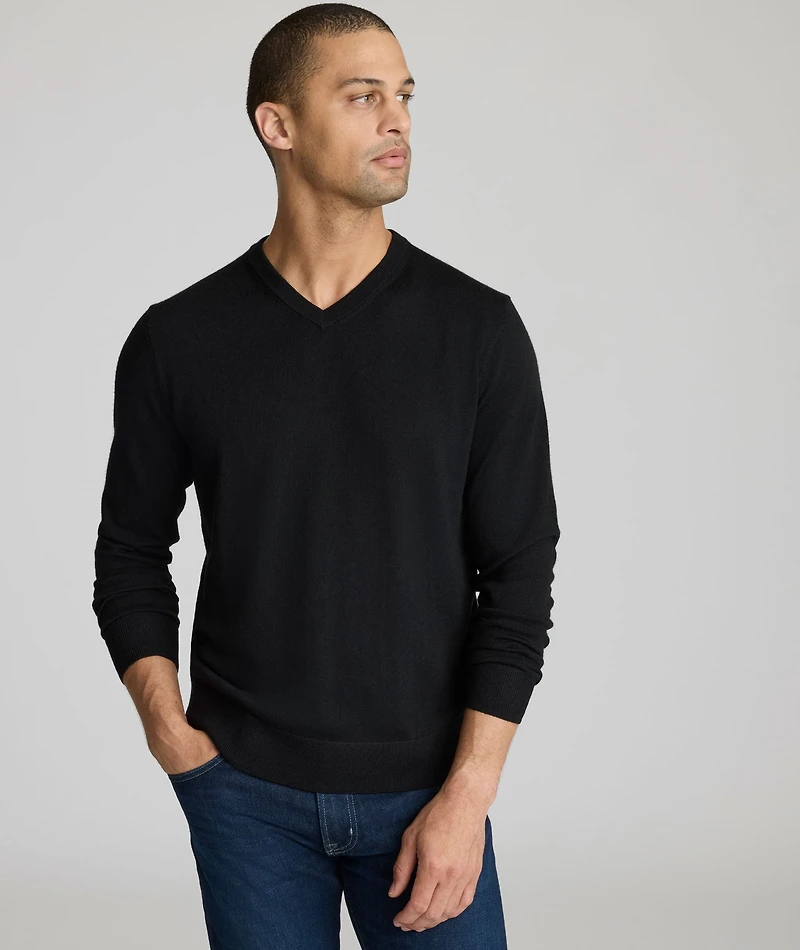 Merino Wool V-Neck Sweater