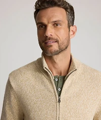 Ribbed Cotton Full-Zip Cardigan