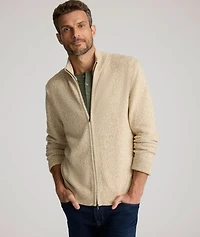 Ribbed Cotton Full-Zip Cardigan