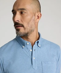 Wrinkle-Free Button-Down Collar Polo