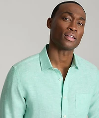 Wrinkle-Resistant Linen Vin Santo Shirt - FINAL SALE