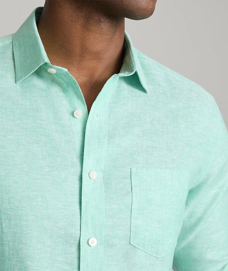 Wrinkle-Resistant Linen Vin Santo Shirt - FINAL SALE