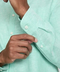Wrinkle-Resistant Linen Vin Santo Shirt - FINAL SALE
