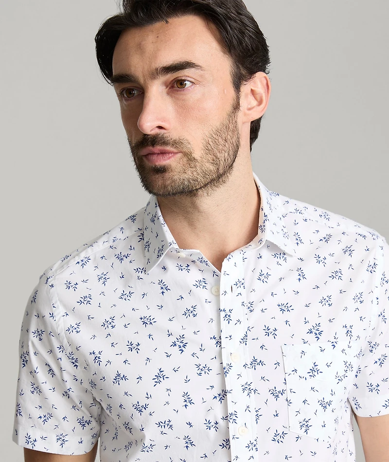 Stretch Cotton Short-Sleeve Ward Shirt