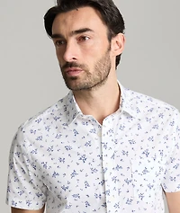 Stretch Cotton Short-Sleeve Ward Shirt