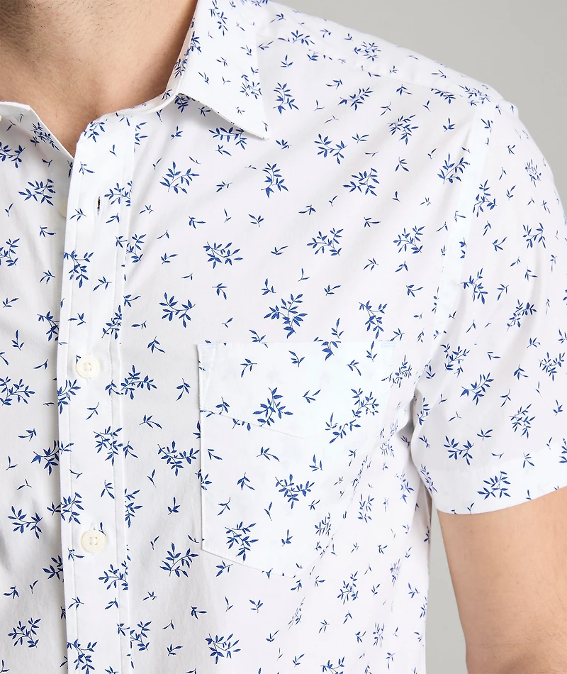 Stretch Cotton Short-Sleeve Ward Shirt