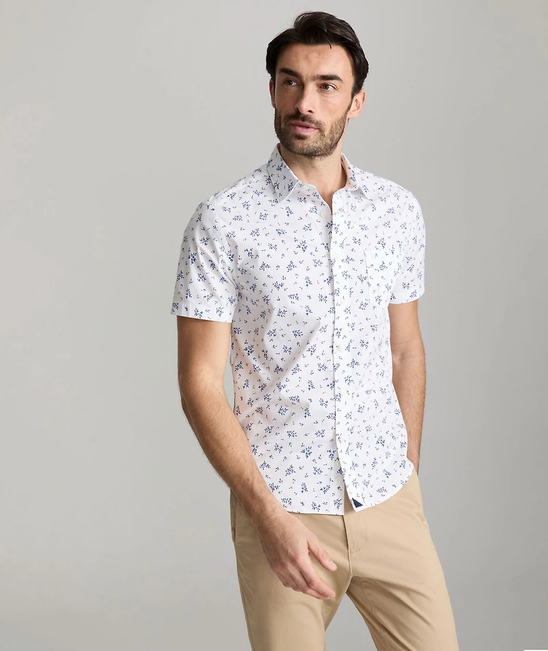 Stretch Cotton Short-Sleeve Ward Shirt