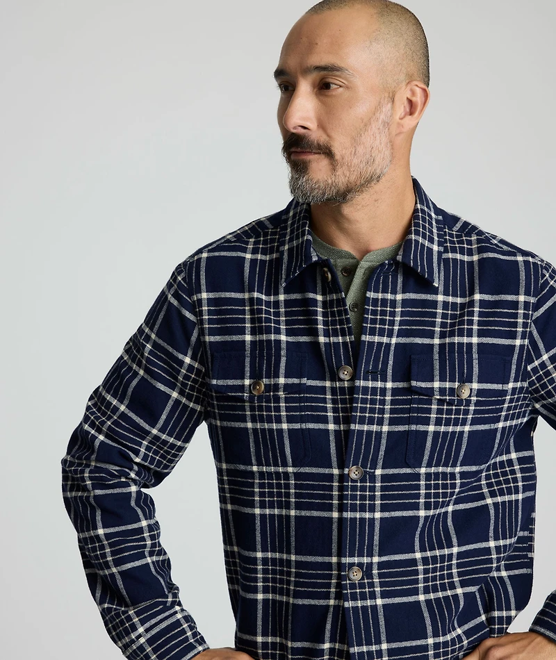 Plaid Herringbone Overshirt