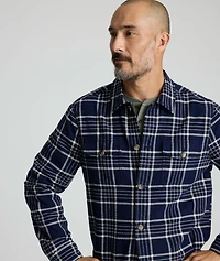 Plaid Herringbone Overshirt