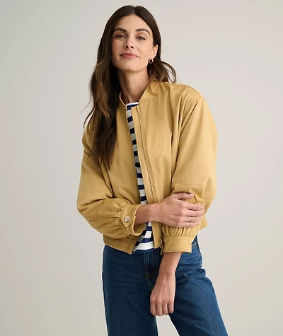 Faux Suede Zadie Bomber Jacket