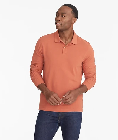 Pique Long-Sleeve Polo