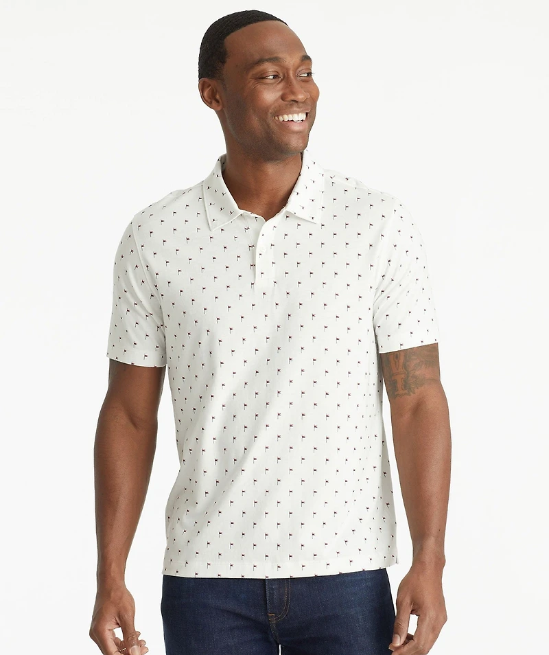 Patterned Performance Polo - FINAL SALE