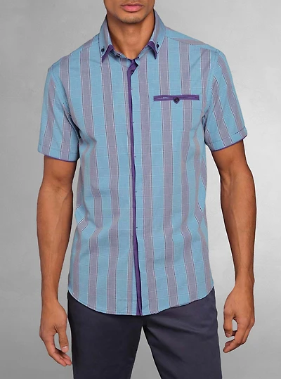 Men's casual short sleeve shirt