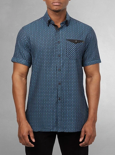 Men's casual short sleeve shirt