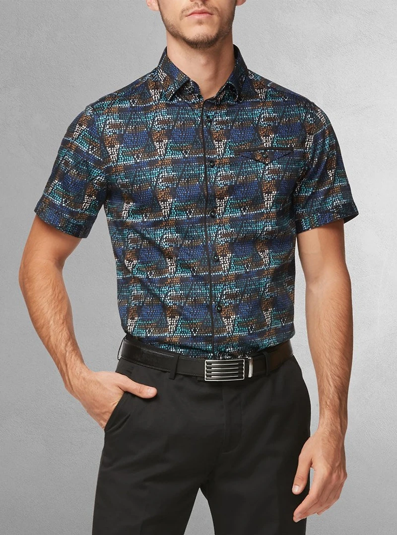 Chemise décontractée à manches courtes pour hommes