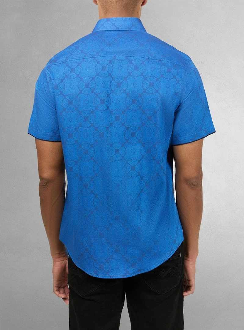 Men's casual short sleeve stretch shirt