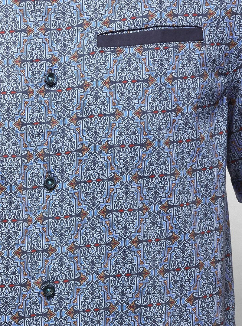 Men's casual short sleeve stretch shirt