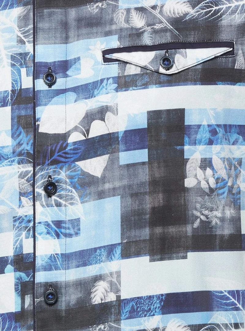 Men's casual short sleeve stretch shirt