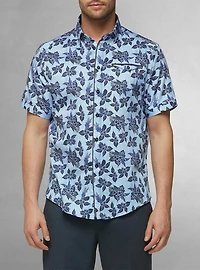 Chemise décontractée en stretch à manches courtes pour hommes