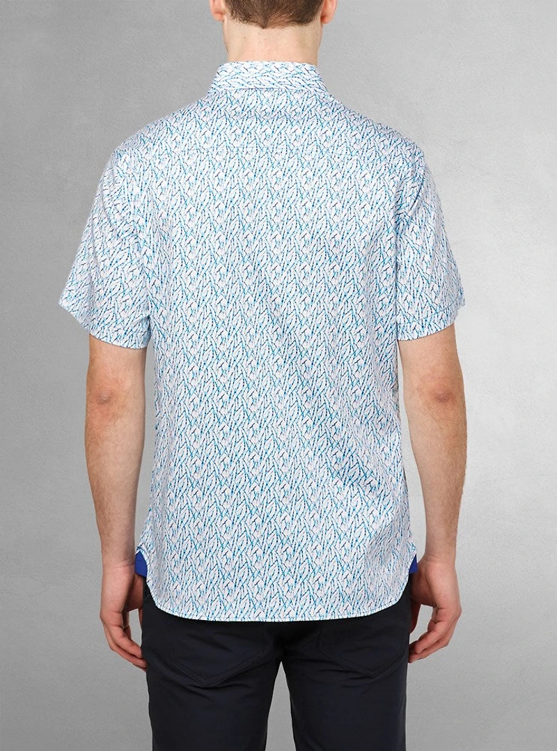 Men's casual short sleeve stretch shirt
