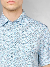 Men's casual short sleeve stretch shirt