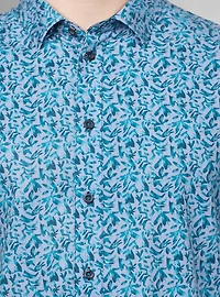 Chemise décontractée en stretch à manches courtes pour hommes