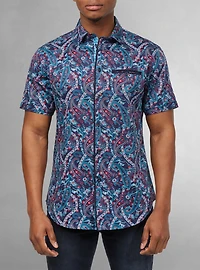Men's casual short sleeve stretch shirt