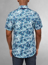 Men's casual short sleeve stretch shirt