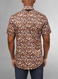 Men's casual short sleeve stretch shirt