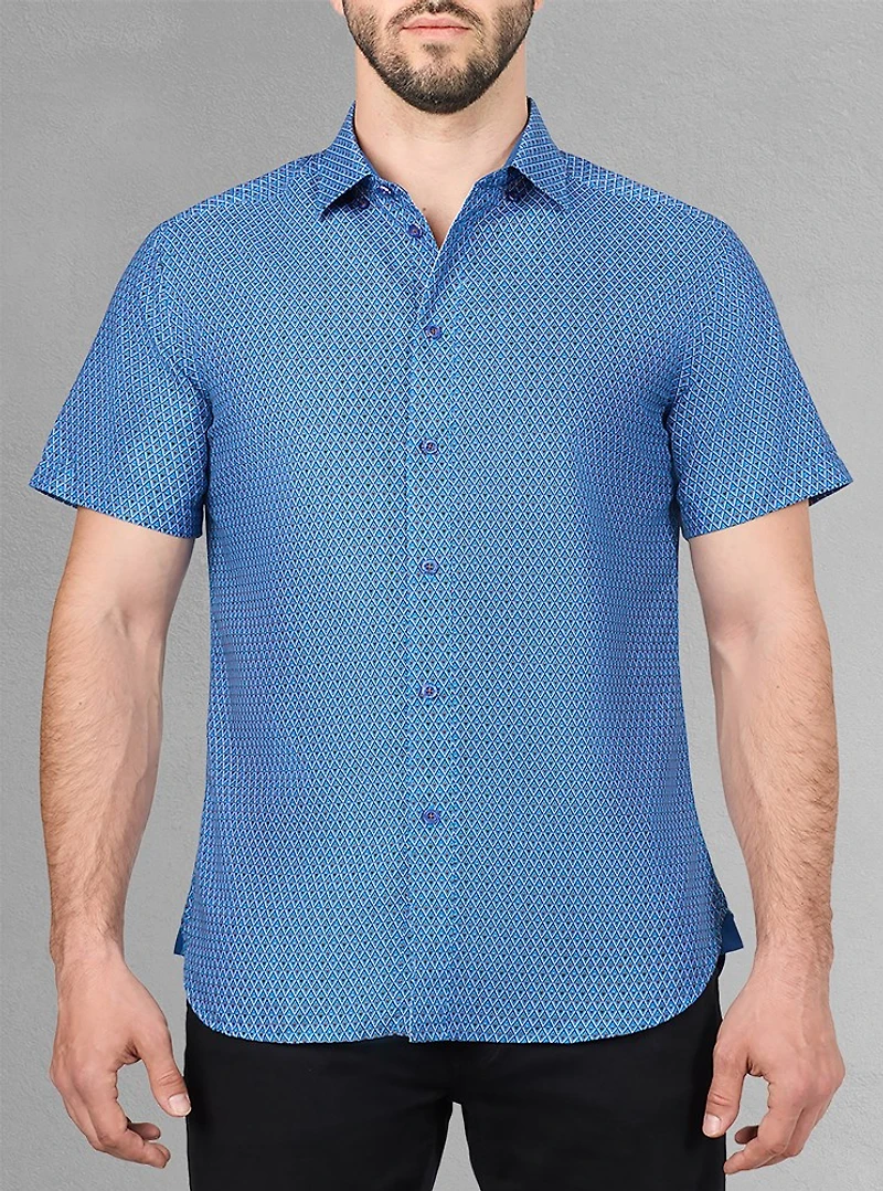Men's casual short sleeve shirt