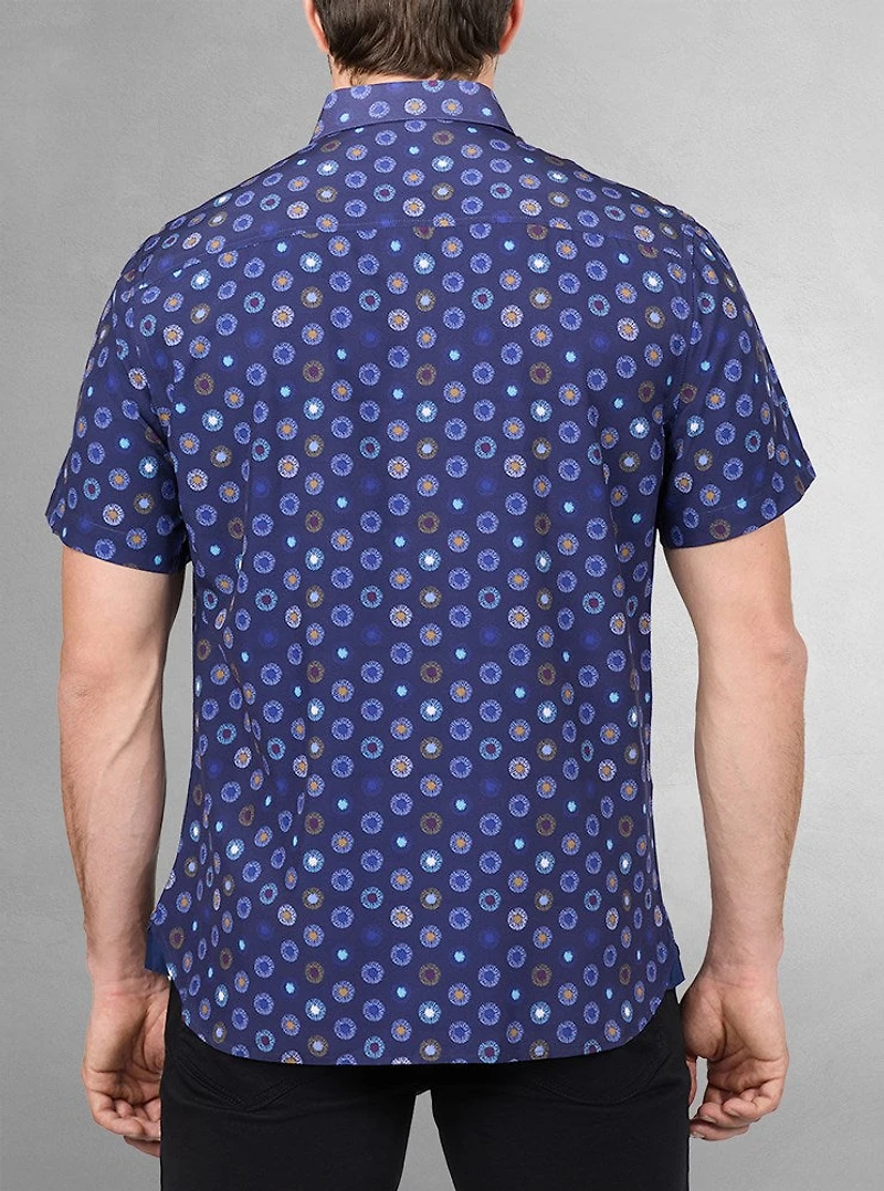 Men's casual short sleeve stretch shirt
