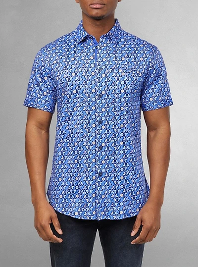 Men's casual short sleeve stretch shirt